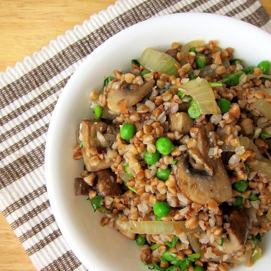 Buckwheat with Mushrooms & Onions