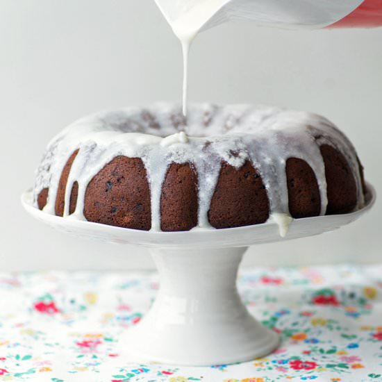 Raspberry Buttermilk Bundt Cake