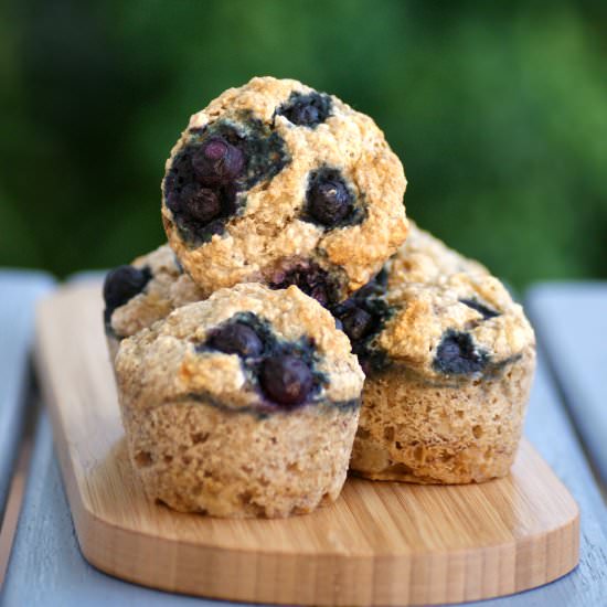 Vegan Blueberry and Banana Muffins