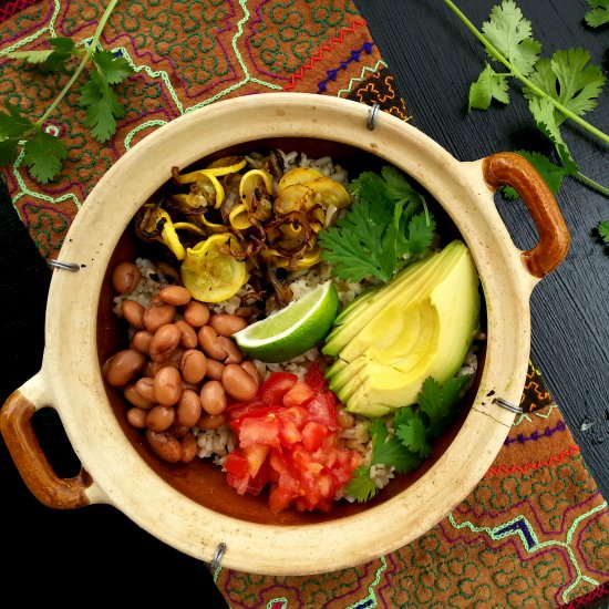 Brown Rice and Bean Bowl