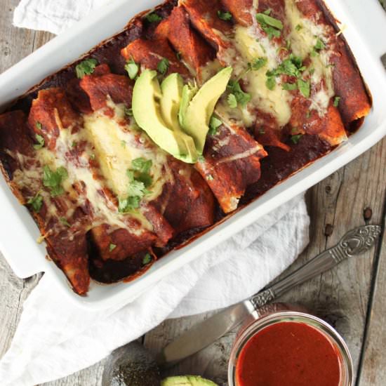 Traditional Chicken Enchiladas