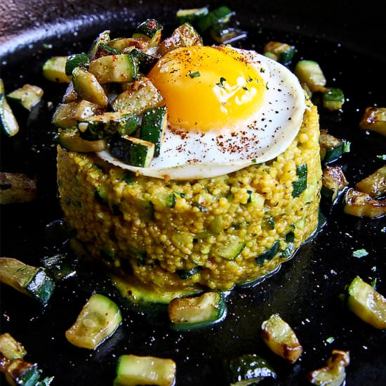 Couscous with egg cream