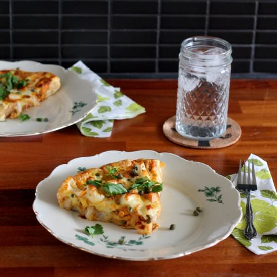Spicy cauliflower frittata