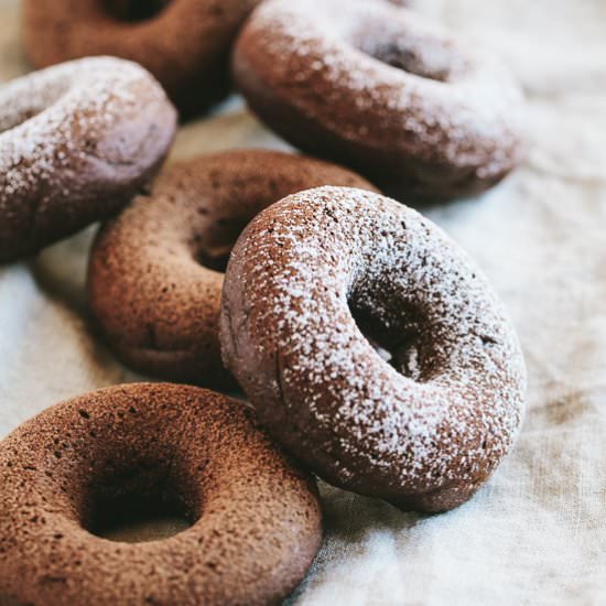 Chocolate Amaretto Baked Donuts