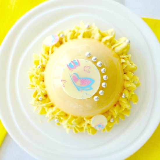 Vanilla and mango entremet