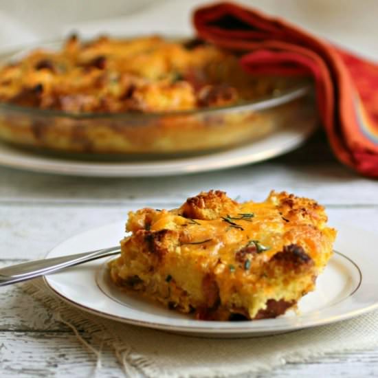 SW Egg and Sausage Cornbread Bake