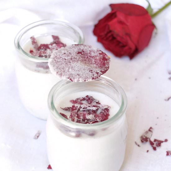 Coconut and Rose Panna Cotta