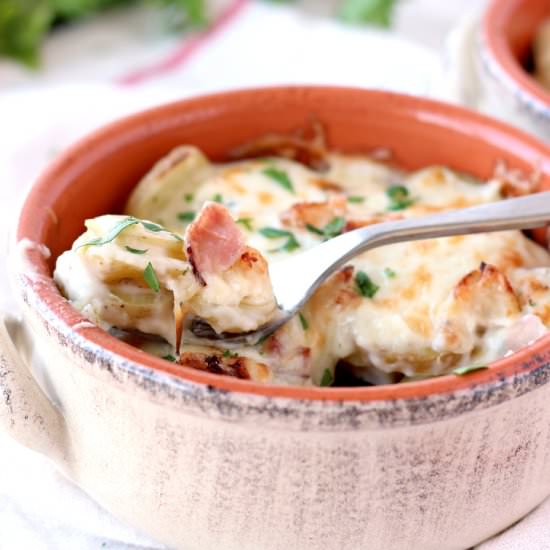 Chicken Cordon Bleu Scalloped Potatoes