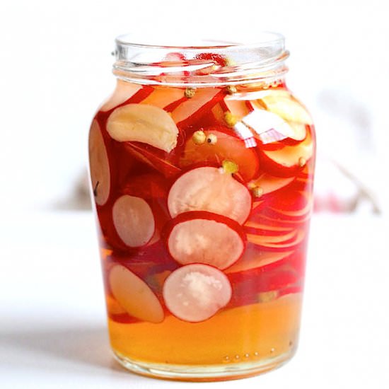Sweet & Sour Pickled Radishes