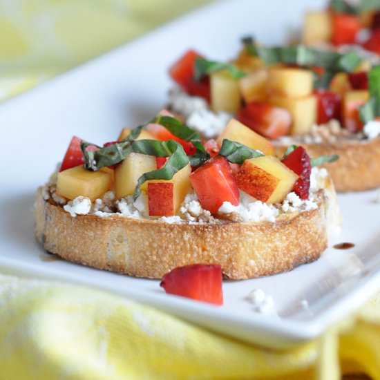 Strawberry and Nectarine Bruschetta