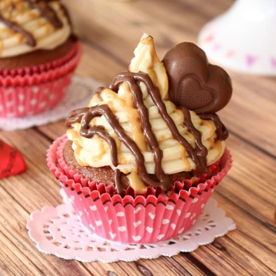 Chocolate Peanut Butter Cupcakes