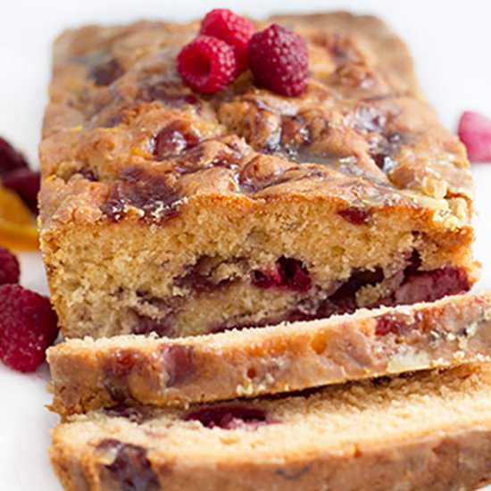 Raspberry Swirled Orange Pound Cake