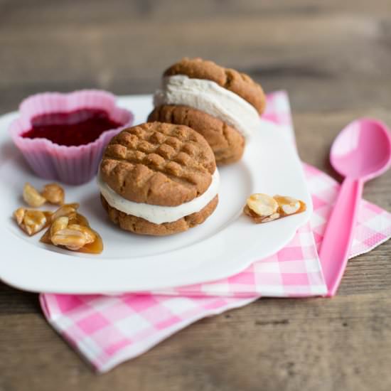 Peanut Butter Ice Cream Sandwiches