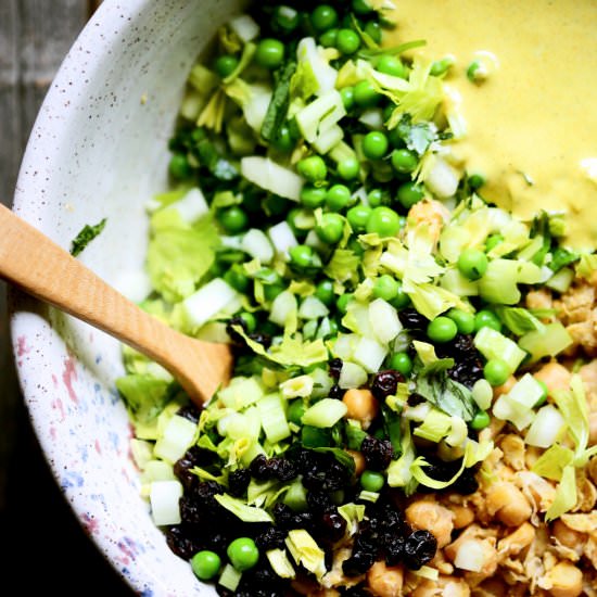 Smashed Curried Chickpea Salad