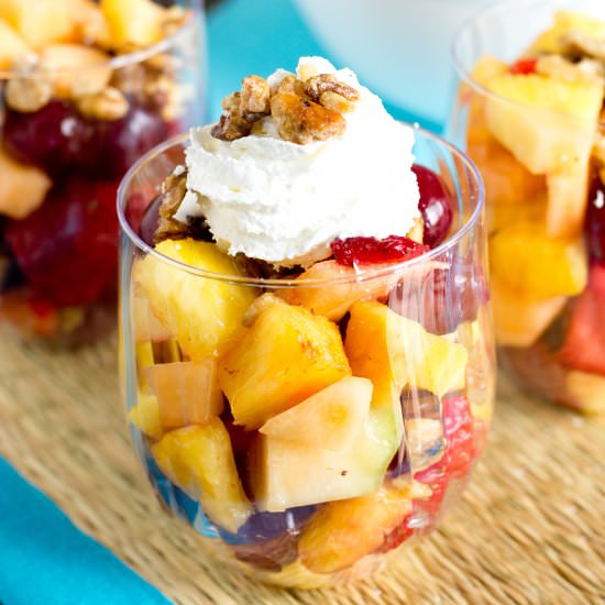 Sugared Walnut Fruit Salad