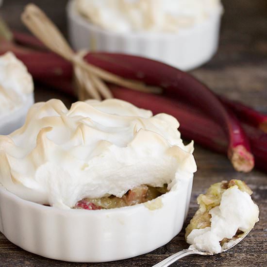 Rhubarb Meringue Tortes