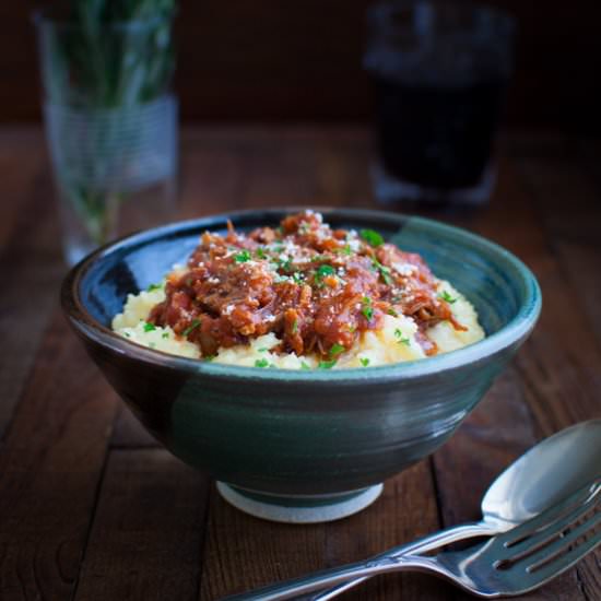 Pork Ragu with Polenta