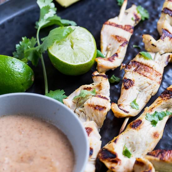 Almond Butter Chicken Satay