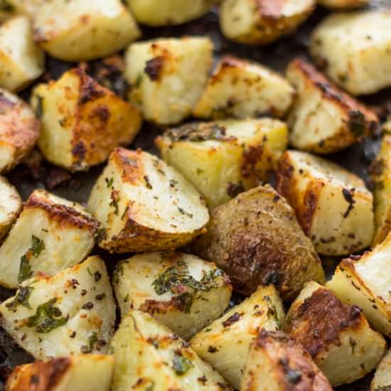 Garlic Parmesan Roasted Potatoes