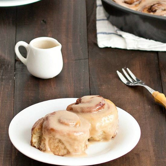 No-Knead Cinnamon Rolls
