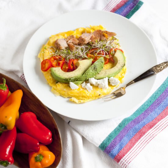 Salmon Avocado Omelette