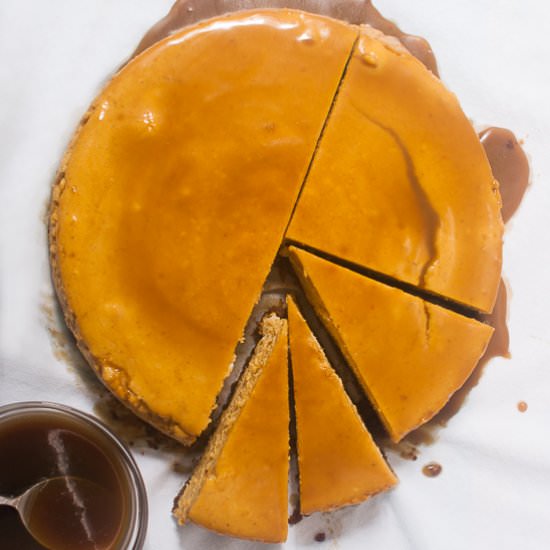 Pumpkin Cheesecake with Bourbon