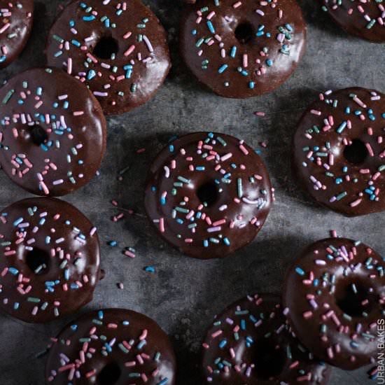 Baked Double Chocolate Donuts