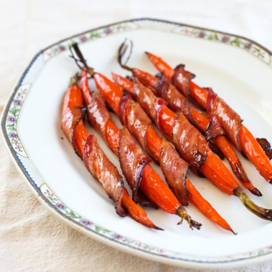 Bacon-Wrapped, Maple-Glazed Carrots
