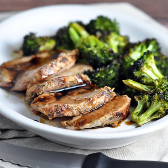 Garlic Herb Pork and Balsamic Glaze