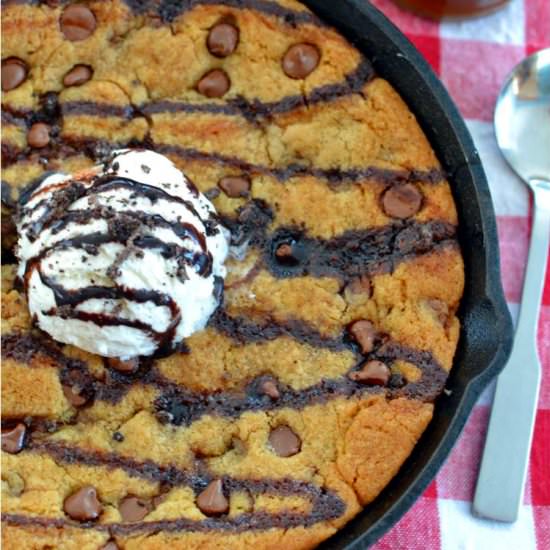 Browned Butter Skillet Chocolate Cookie