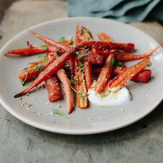 Almond Spice Carrots + Greek Yogurt