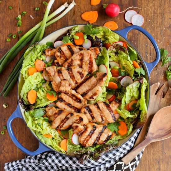 Grilled Asian Pork Tenderloin Salad