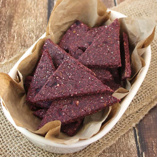 Buckwheat Beet & Flaxseed Crackers