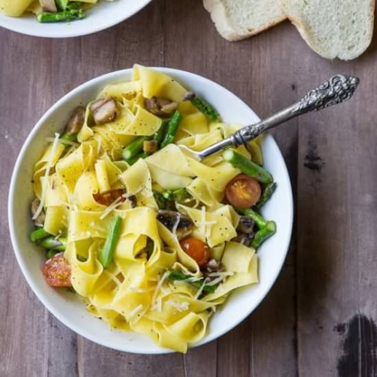 Simple Vegetable Pappardelle
