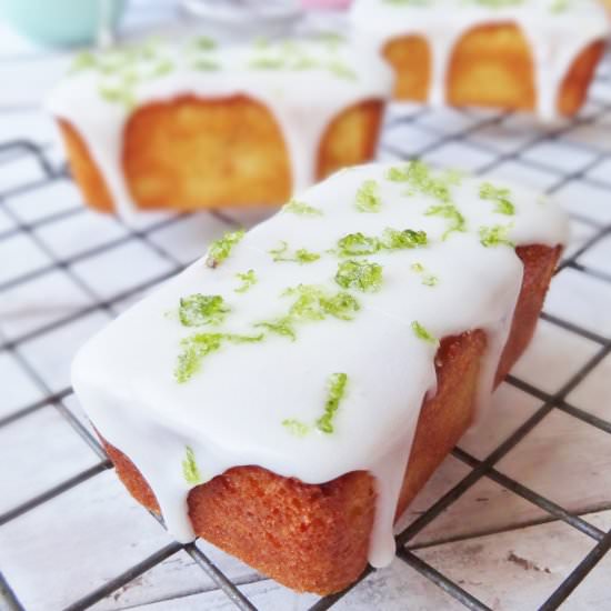 Mini Lime Yoghurt Loaf Cakes