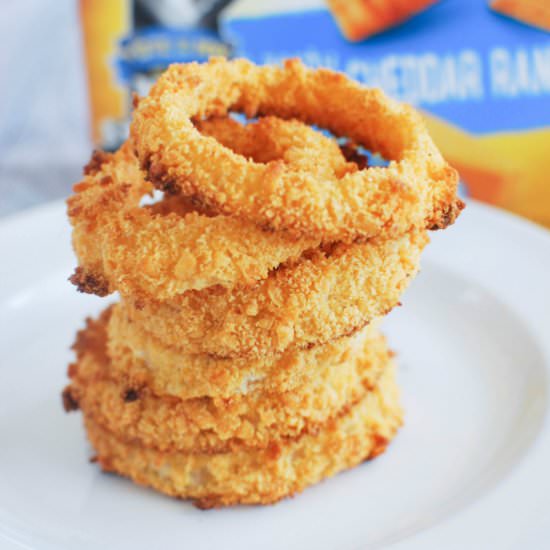 Baked Cheddar Ranch Onion Rings