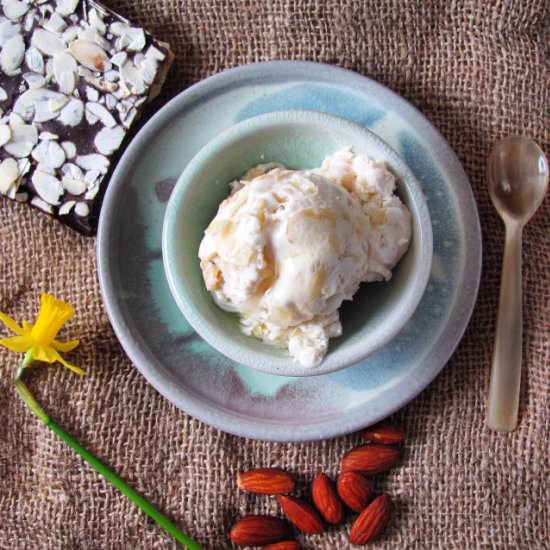 Caramel Almond Ice Cream