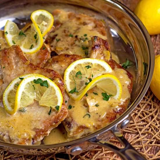 Creamy Lemon Thyme Pork Chops