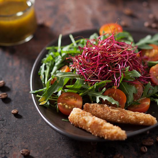 Arugula Salad & Coffee Vinaigrette