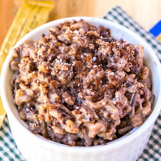 Healthy Tiramisu Rice Pudding