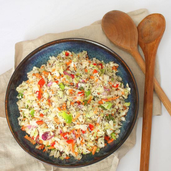 No-Mayo Slaw with Poppyseed Dressing