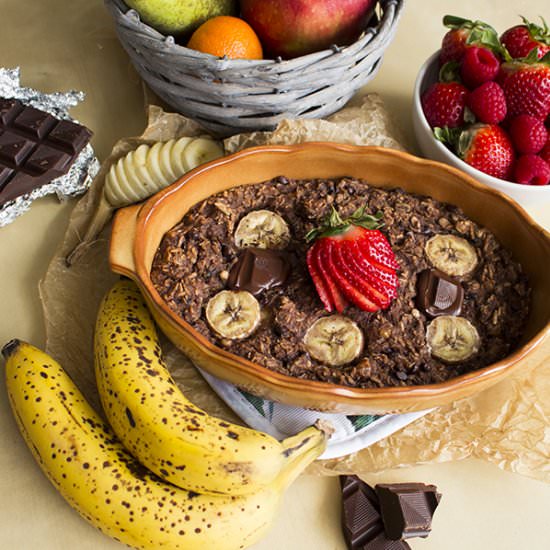 Chocolate Maca Baked Oatmeal