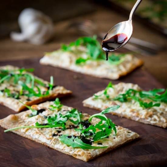 Arugula Pizza with Balsamic Drizzle