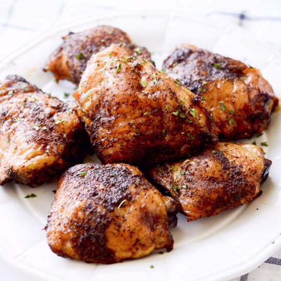 Spicy Smoked Chicken Thighs