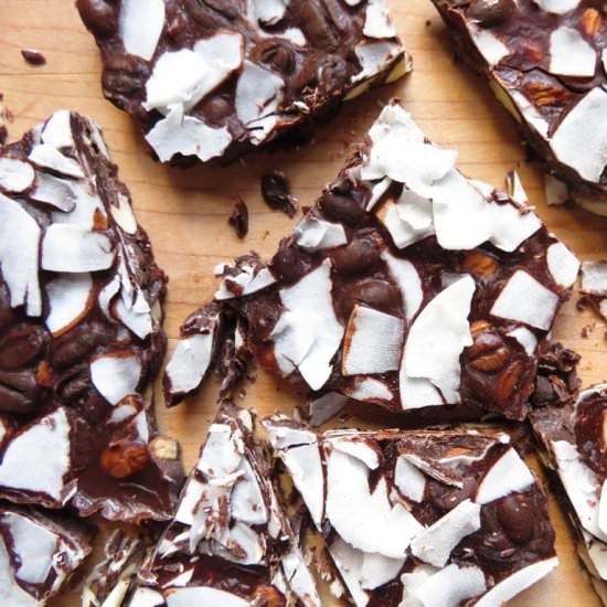 Chocolate Coconut Coffee Bark