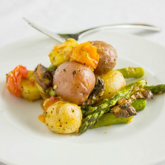 Potatoes with Roasted Vegetables