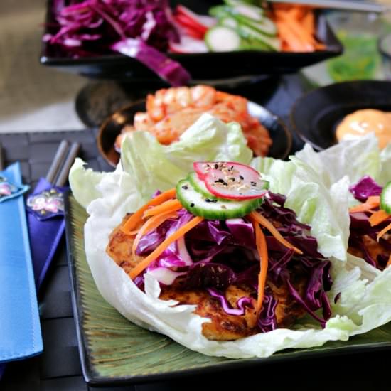 Kimchi Salmon and Rainbow Pickles