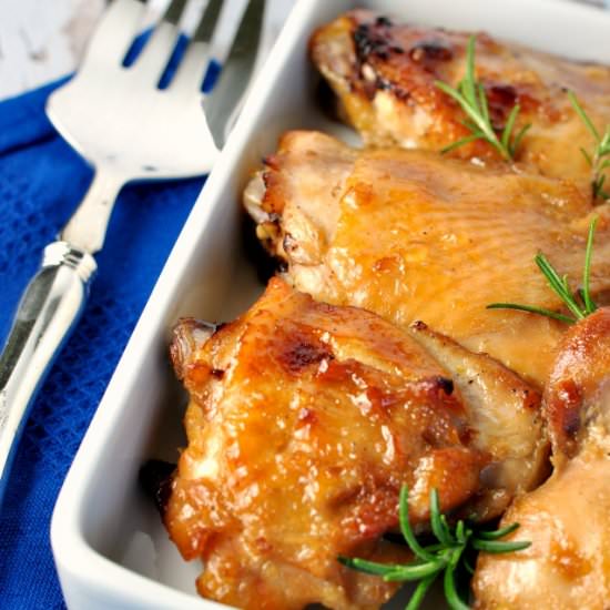 Maple Garlic Glazed Chicken