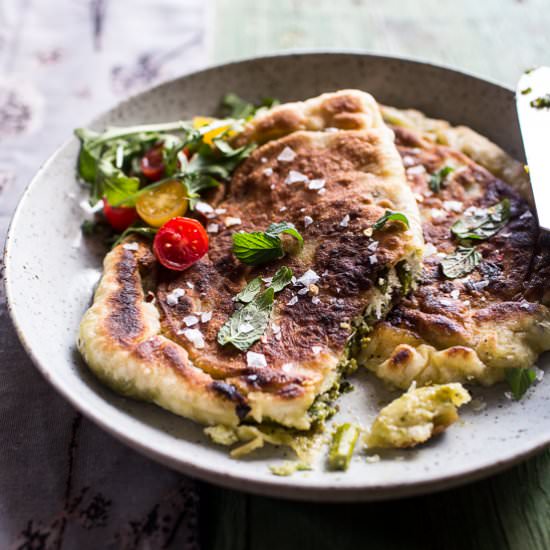 Asparagus, Pistachio Pesto Gozleme