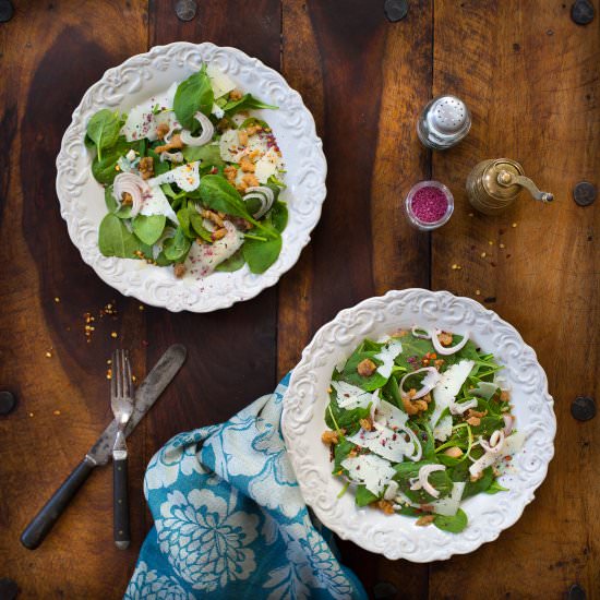 Baby Spinach with Duck Cracklings